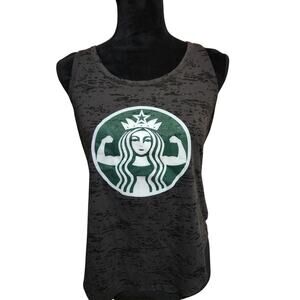 Ever Hottie Starbucks Racerback Muscle Tank Top Size Large